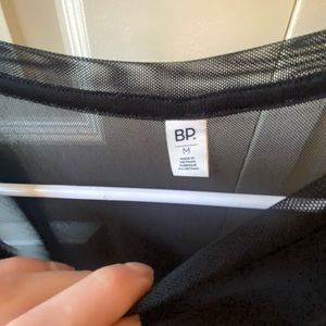 Black BP top (sheer) NEVER WORN fits like a Small/medium